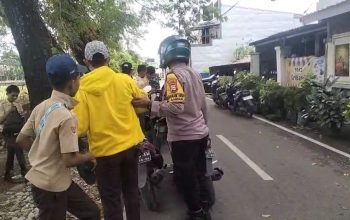 Respons Informasi Tawuran, Personel Polsek Manggala Sisir Area Sekolah dan Berikan Imbauan