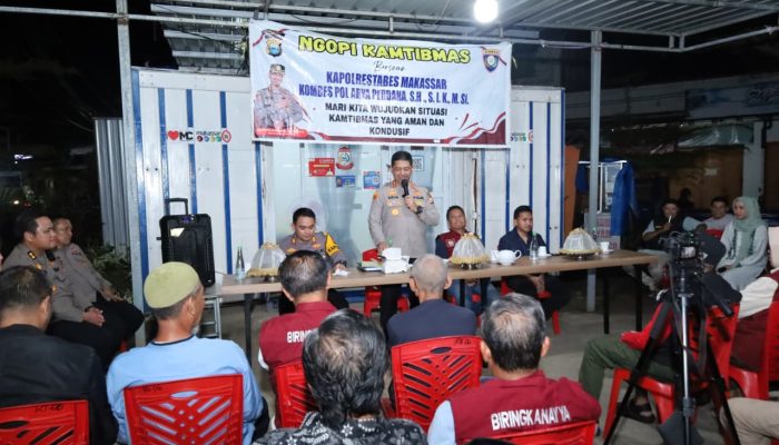 Dari Perkelahian Kelompok hingga Narkoba, Ngopi Kamtibmas Kapolrestabes Makassar Bahas Berbagai Persoalan Kamtibmas Bersama Warga