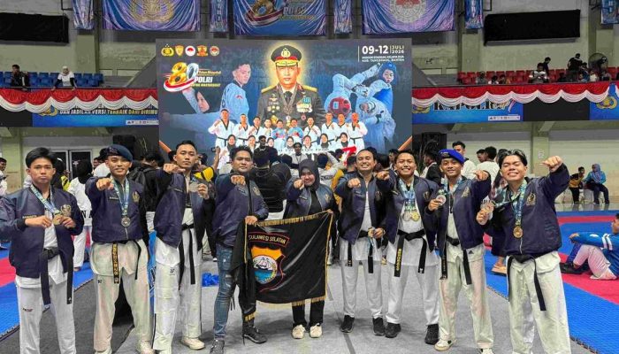 Kontingen Taekwondo Polda Sulsel Raih 9 Medali pada Kejuaraan Kapolri Cup Banten 2026