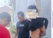 Ketahuan Diduga Mencuri, Seorang Pria Diikat Warga Sebelum Diserahkan ke Polisi