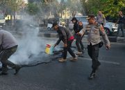 Kapolsek Tamalate Kawal Aksi Unjuk Rasa, Kedepankan Pendekatan Humanis