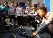 245 Knalpot Brong Disita Satlantas Polrestabes Makassar