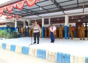 Kapolrestabes Makassar Pimpin Upacara di SMPN 25, Tekankan Disiplin, Anti-Bullying dan Bahaya Narkoba